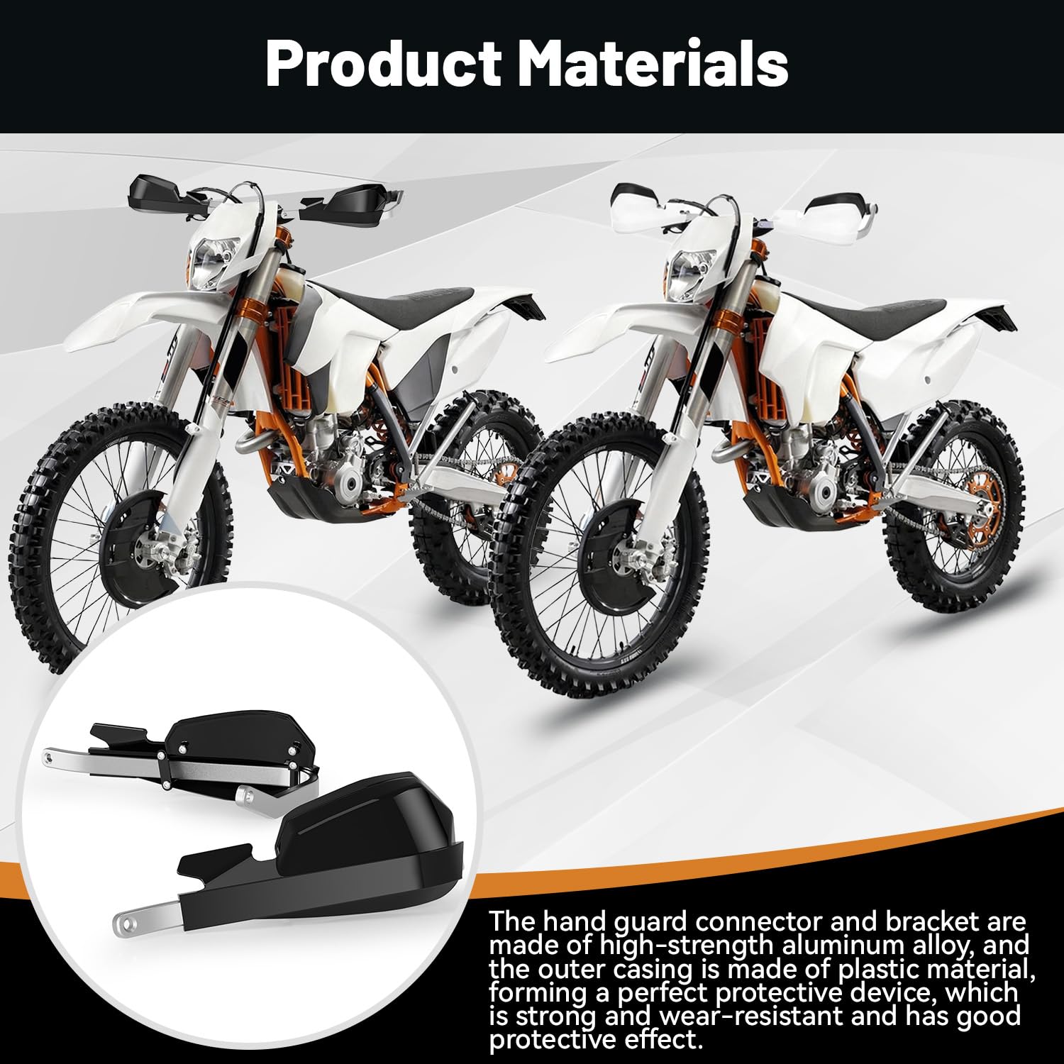 Motocykl Ochraniacz Rąk Krzyż Ochraniacz Rąk Uniwersalna Ochrona Rąk Motocykla dla Dirt Bike Motocross Enduro Supermoto-Czarny