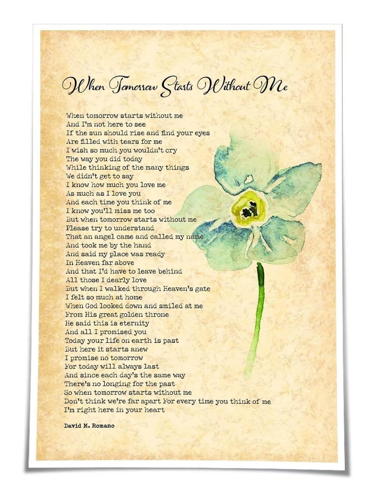 MQXFCZUX Comforting Poem Metal Sign Memorial Wall-Art for Loss of Loved One Sympathy Gift for Home Decor Living Room Bedroom (8 X 12 in)