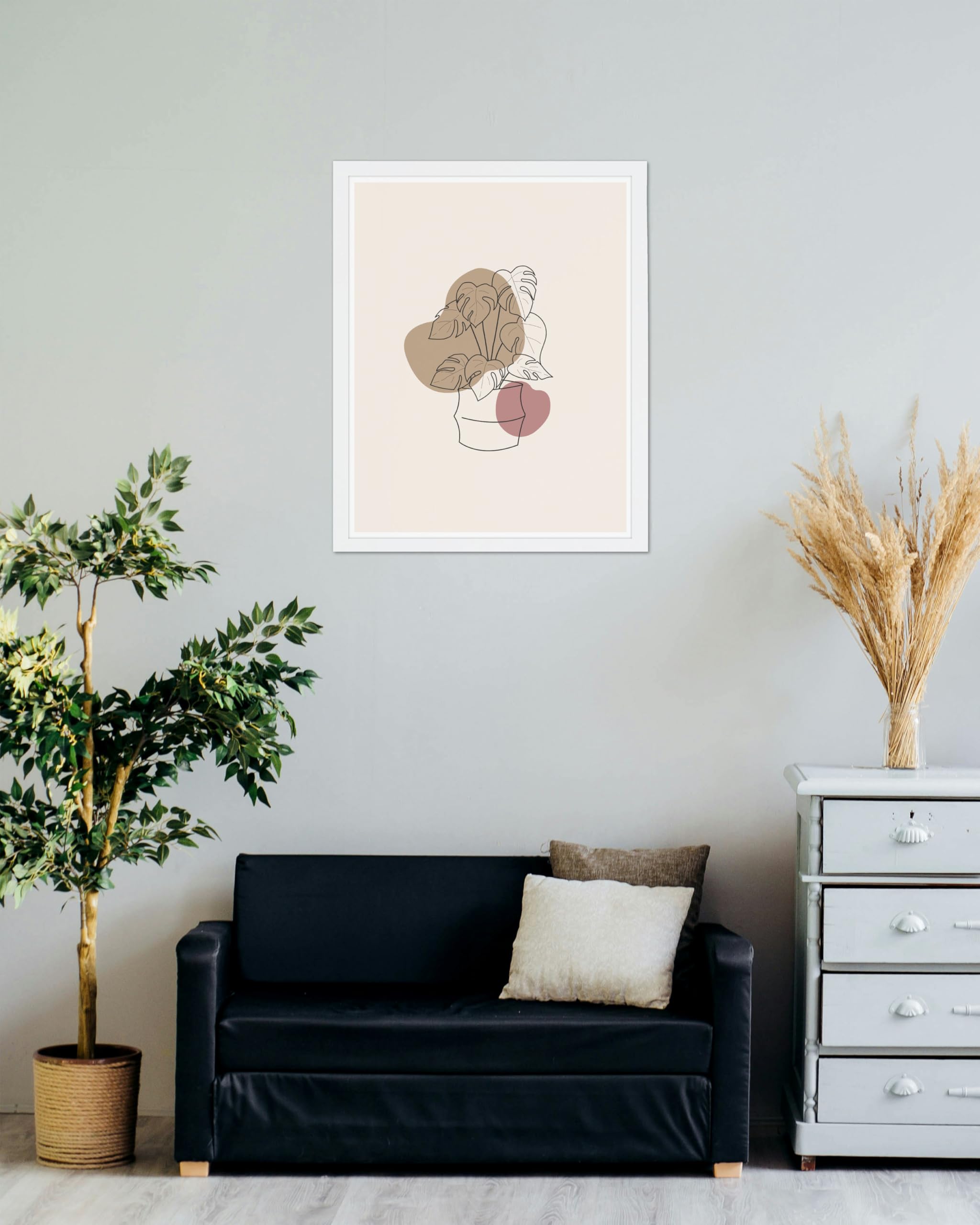 Close Up Cornice per poster | decorazione in legno bianco – bianco | in MDF, con parete posteriore e vetro PVC infrangibile | larghezza profilo 40 mm | per poster, stampe artistiche, collage ecc. |
