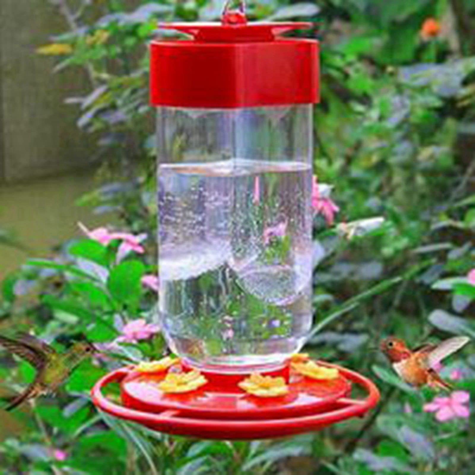 Video su Qual è Nutriente per colibrì in vetro soffiato a mano colorato, incluso un ant moats, gancio in metallo, corda di canapa e spazzola