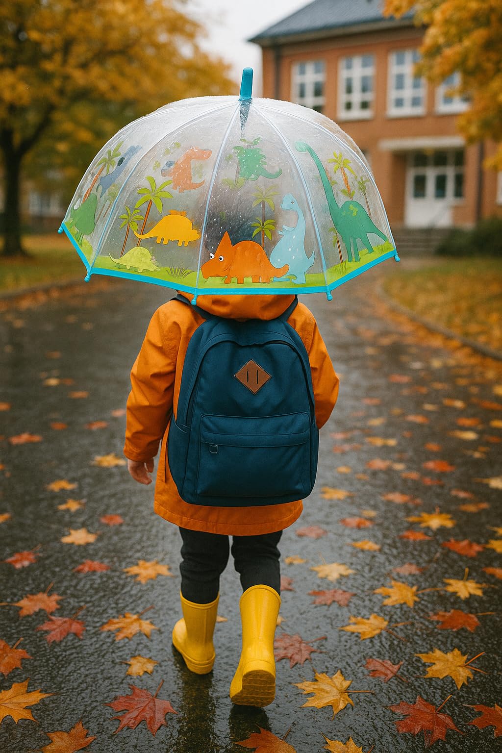 Regenschirm Kinder | Kinder Regenschirm | Kinderregenschirm | Dinosaurier | Manuell | 73 cm | Geschenke für Mädchen und Jungen | Schule | Dino | Einhorn | Fussball | Dschungel | Weltraum | Geschenke