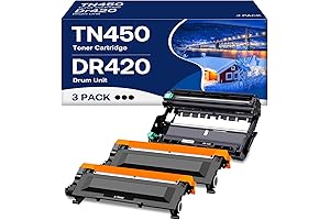 TN450 Toner Cartridge Combo Pack, Brother 450 Toner 2-Pack with 1 Drum