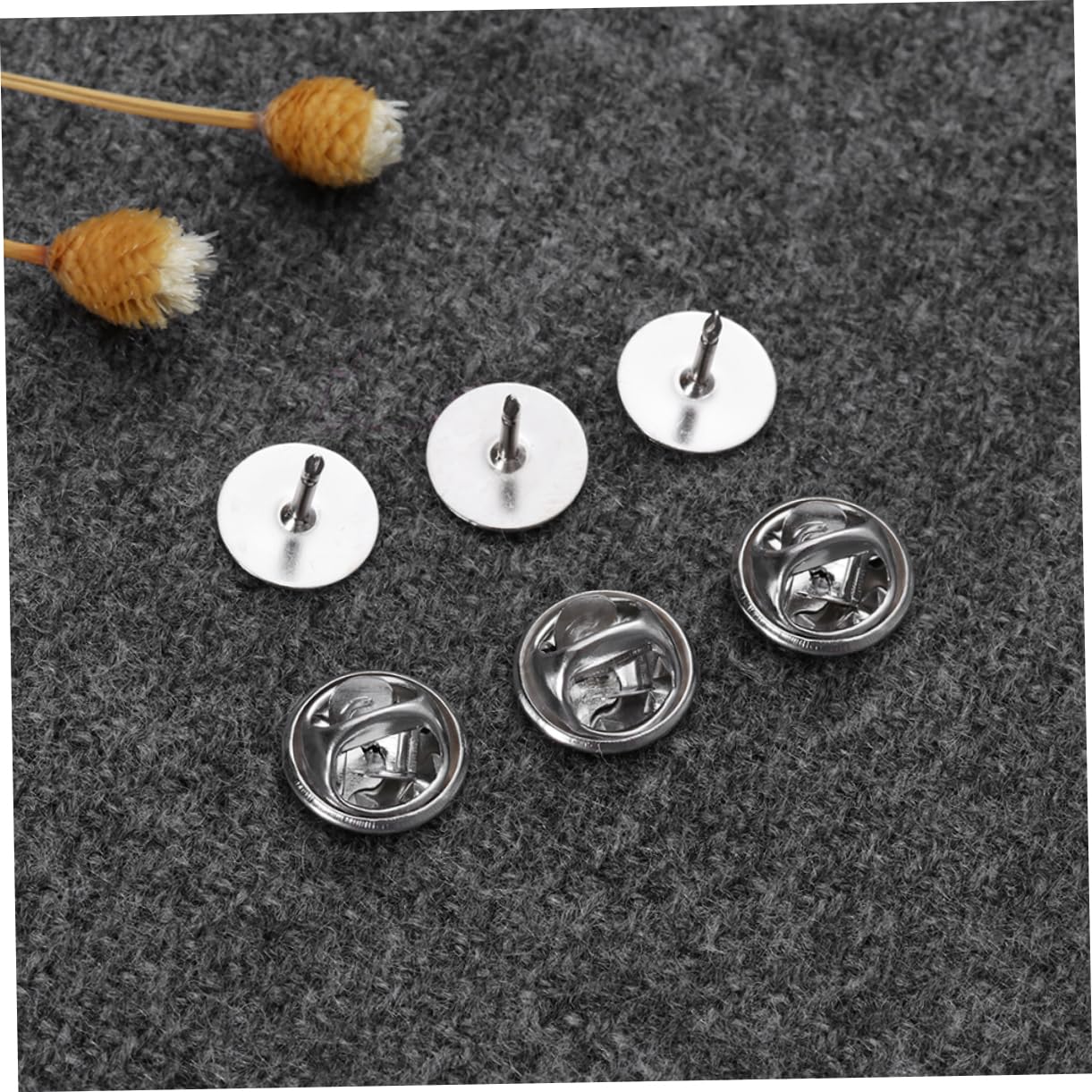 TEHAUX 300piezas Tachuelas De Corbata Base De Níquel De Accesorios Para Sujetadores De Solapa Para Broches Insignias y Joyería