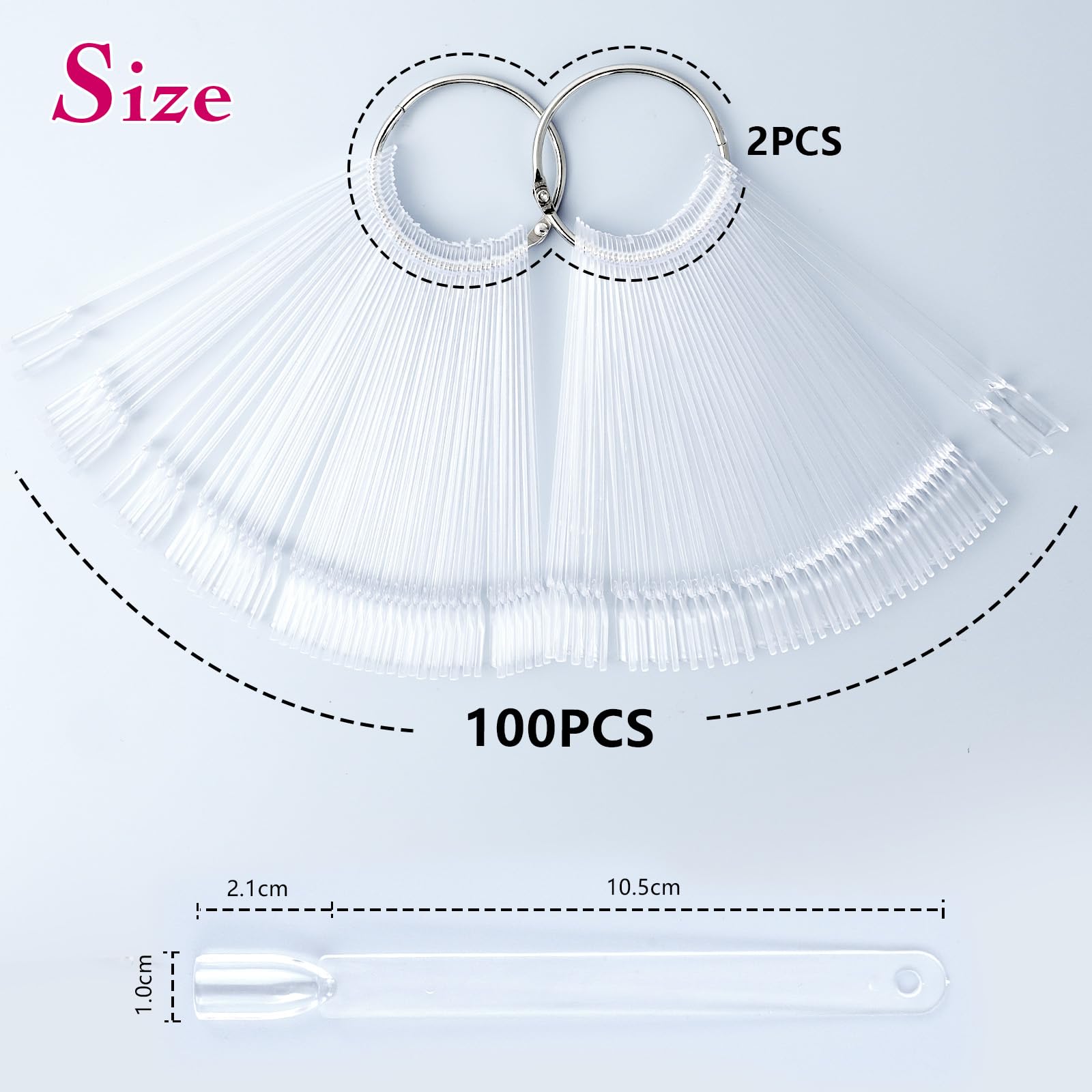 AiQInu 100 Piezas Muestrario Uñas, Practicas Arte de Uñas, Muestrario de Uñas para Pintar con Pegatinas Digitales 1-100, Para Nail Art Design