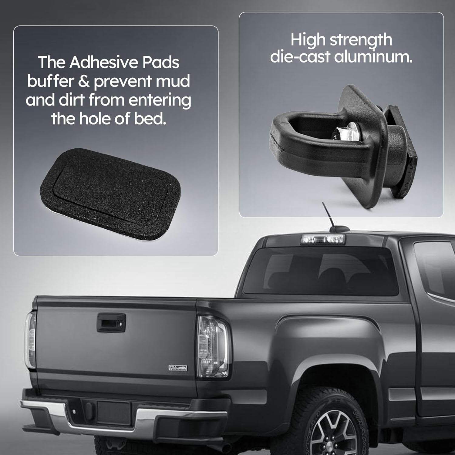 DZ97903 Truck Bed Side Wall Tie Down Anchors, Bed Cargo Hooks for 2007-2024 Chevy Silverado 1500 2500 3500 Chevy Colorado IGMC Sierra 1500 2500 3500 I GMC Canyon 9PCS