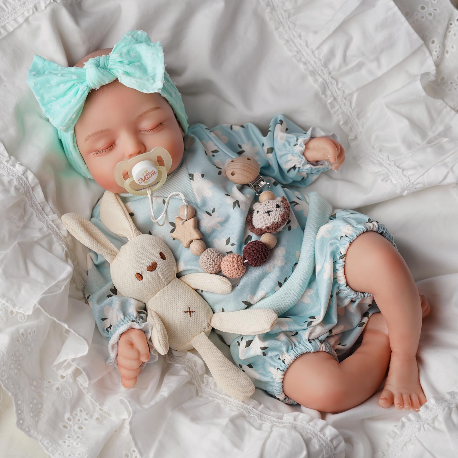 BABESIDERealistic Reborn Baby Dolls - Belita 20 Inch Cute Soft Real Life Baby Doll Lifelike Newborn Baby Dolls with Accessories Poseable Real Life Baby Dolls Reborn Baby for Kids Age 3+
