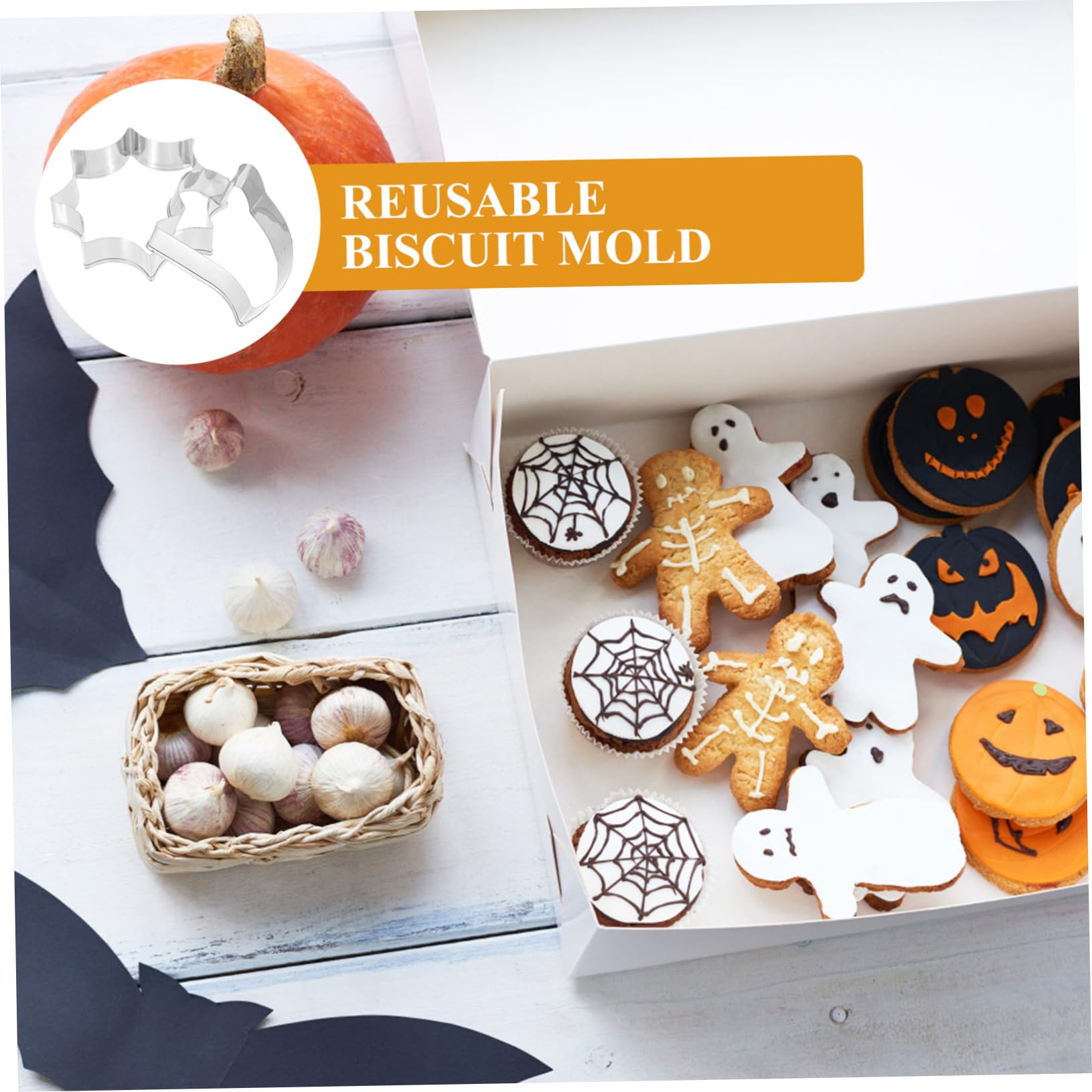 IMIKEYA 4 Sätze Backform Keksausstecher Zum Backen Halloween- Plätzchen-weihnachtsschneider Urlaub Weihnachtsplätzchenformen Babyparty-ausstecher Edelstahl 430 Silver 12 Stück * 4