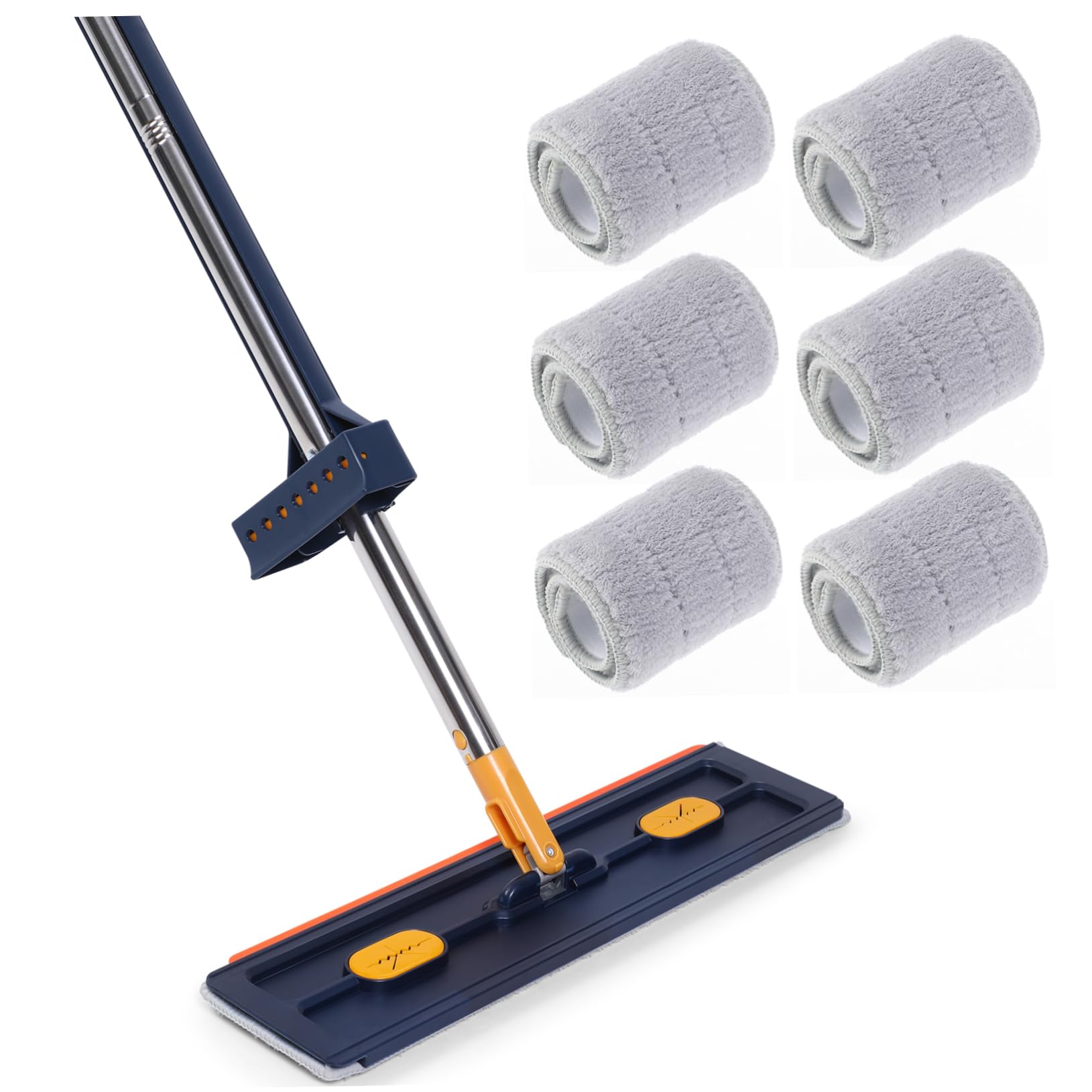 NULYLU Mop Large Flat Mop Householder Flat 369-degree Rotation for Thorough Cleaning