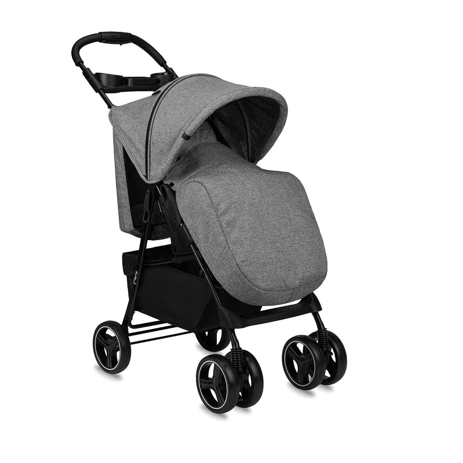 Poussette MoMi ISLA 6 mois 15 kg harnais 5 points panier couvre-pieds porte-gobelet plateau goûter sac couches