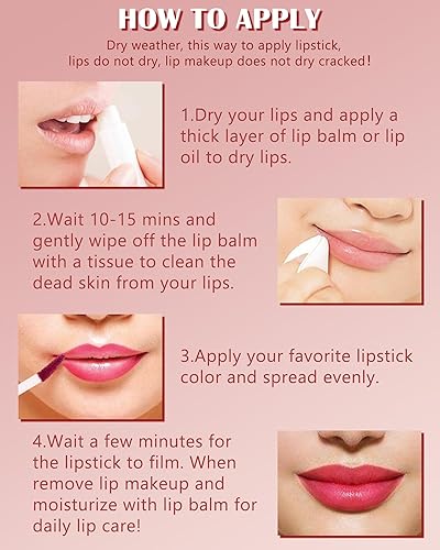 Miniatura 4 de Lápiz labial líquido mate para mujer, 1 pieza de tinte de labios de color altamente pigmentado, brillo labial mate súper terciopelo, hasta 16 horas