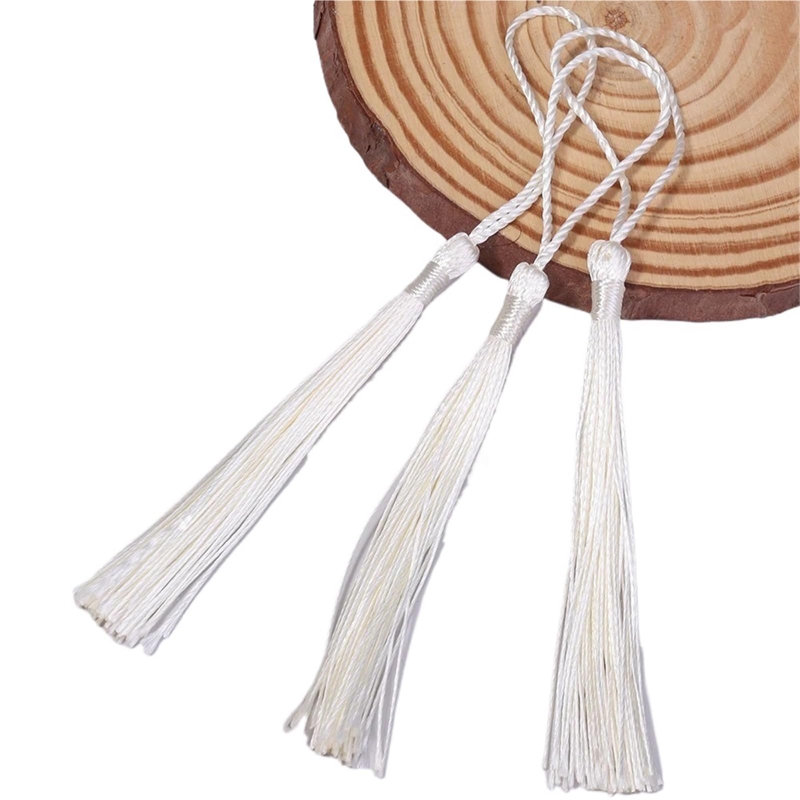 Tassel Pendant 30-100pcs Tassel Silk Fringe Silky Floss Bookmark Tassels Mini Hanging Rope DIY Craft(Deep Grey,Spike80rope50 100pcs)
