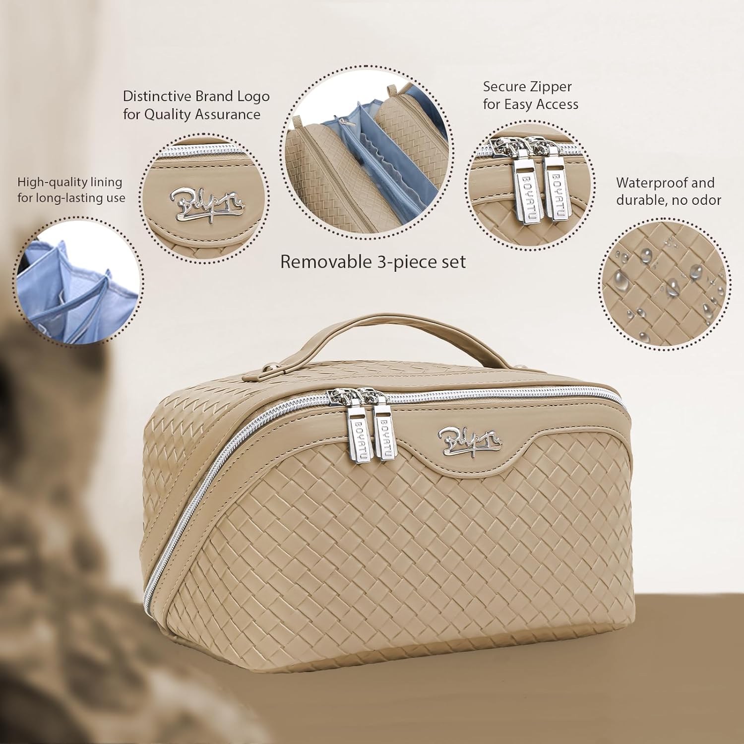 BOYATU Travel Makeup Bags for Women: Large Cosmetic Nigeria Ubuy - Main Image