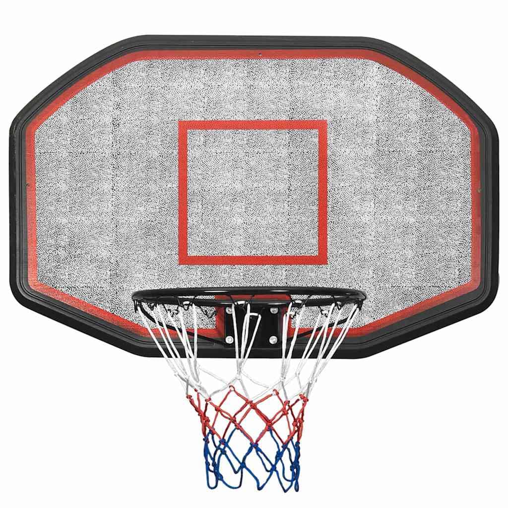 Canasta de baloncesto 109 x 71 cm para montaje en pared, tabla de baloncesto con anillo de acero y red de nailon para exterior e interior, incluye material de montaje