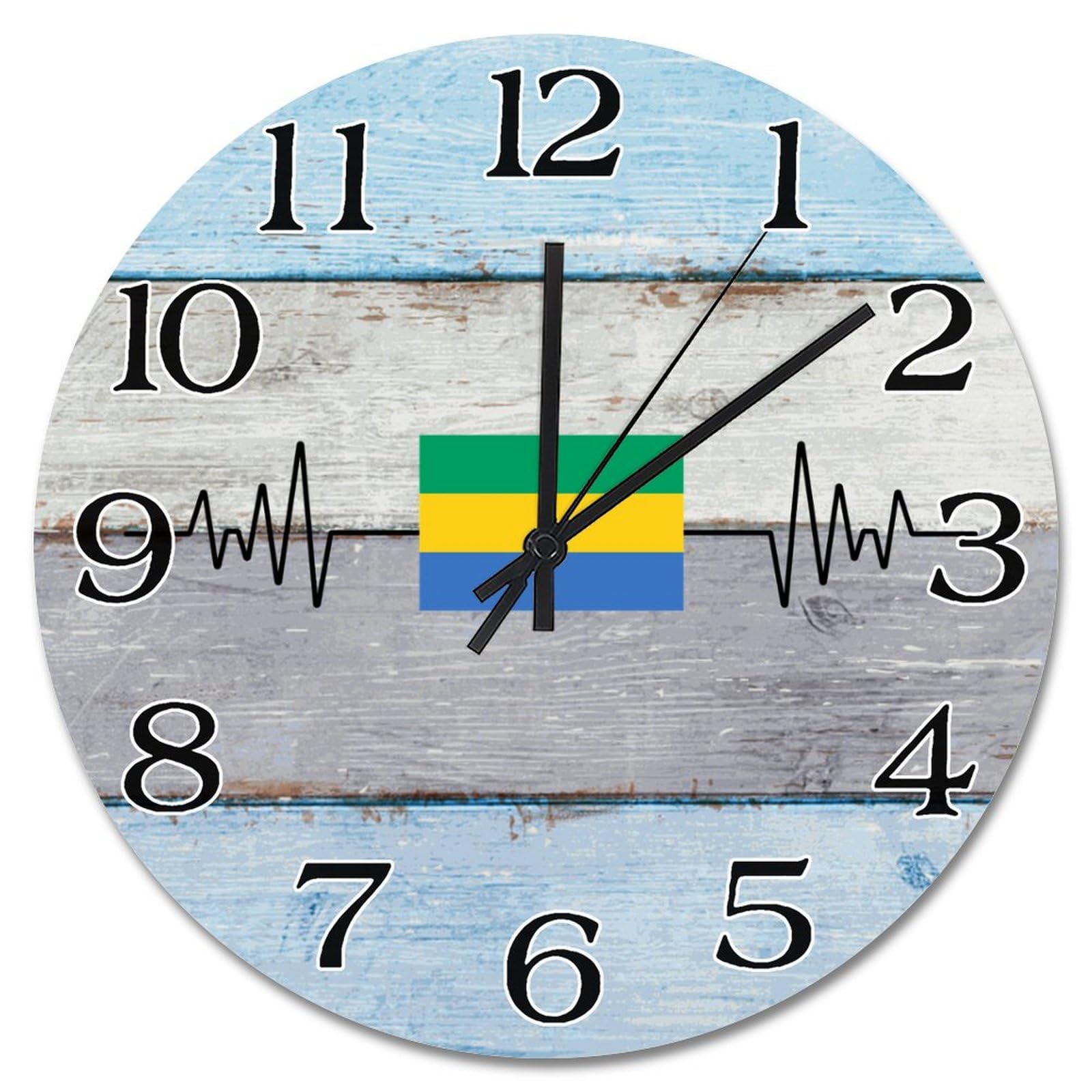 Horloge murale Gabon silencieuse pour supprimer le tic-tac