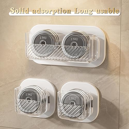 Miniatura 3 de Organizadores adhesivos de baño y maquillaje de 9.8 pulgadas, para montar en la pared, estantes flotantes para espacios estrechos, cocina, oficina,