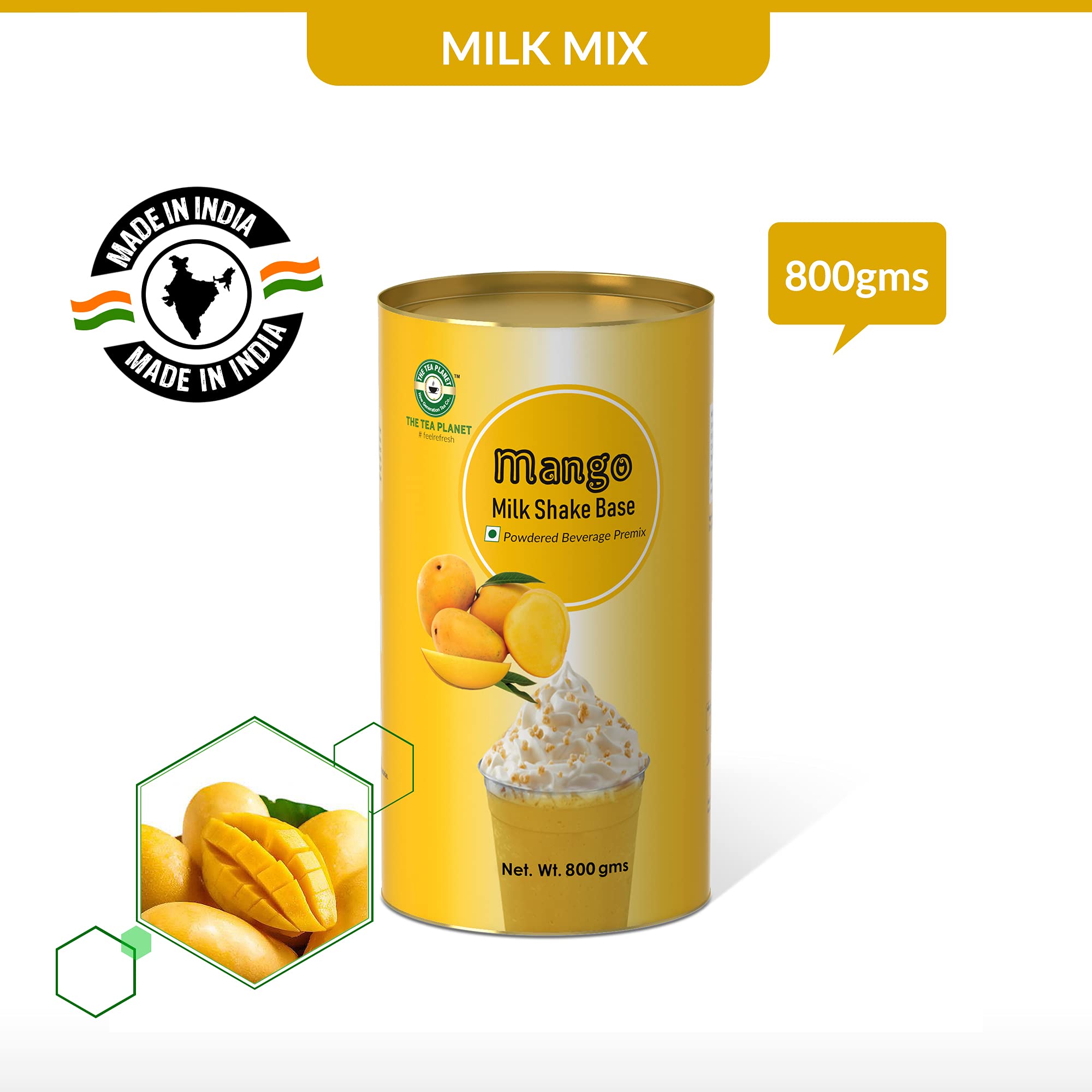 The Tea Planet Mango Thick Milkshake Mix Powder - 250gm - Image 2 thumbnail