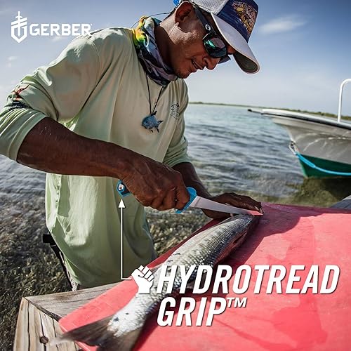 Miniatura 2 de Gerber Gear Controlador - Cuchillo de filete de pesca de agua salada para equipo de pesca, cian, 6 pulgadas