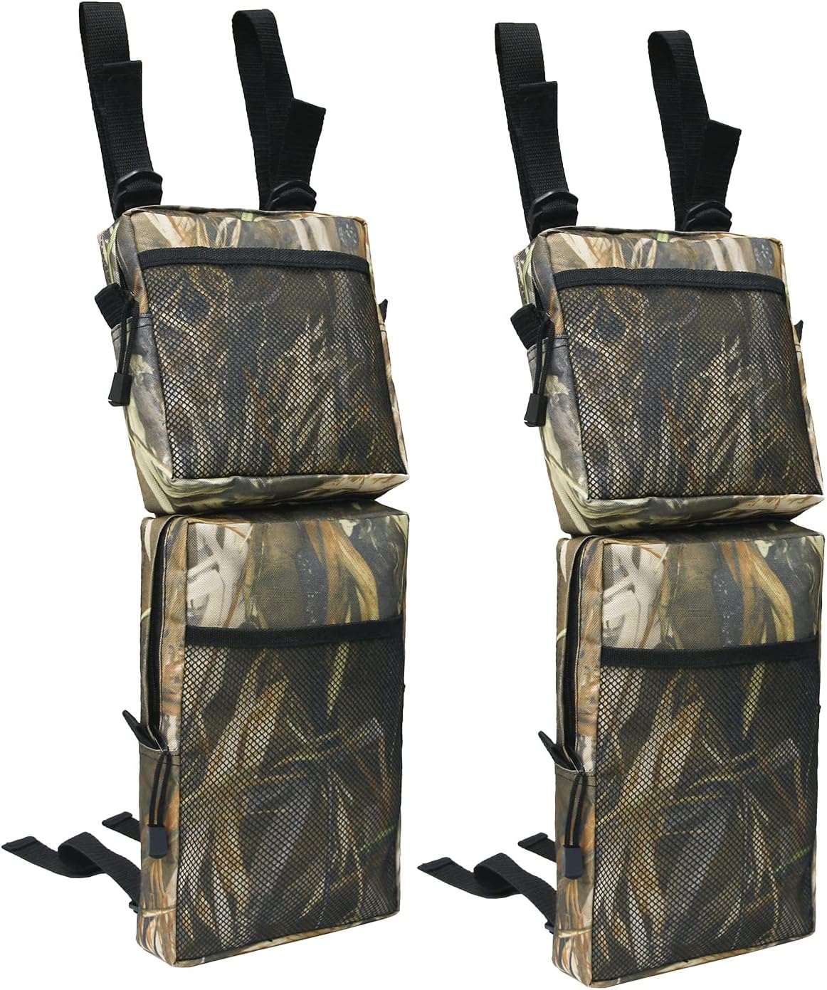 UNISTRENGH ATV Fender Bags 2-Pack ATV Tank Saddle Bags Cargo Storage Pack Hunting Fishing Bags, Reed Camouflage