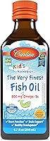 Vista 1 de Carlson - El Mejor Aceite de Pescado para Niños, 800 mg de Omega-3, Noruego, Origen Sostenible, Naranja, 200 mL
