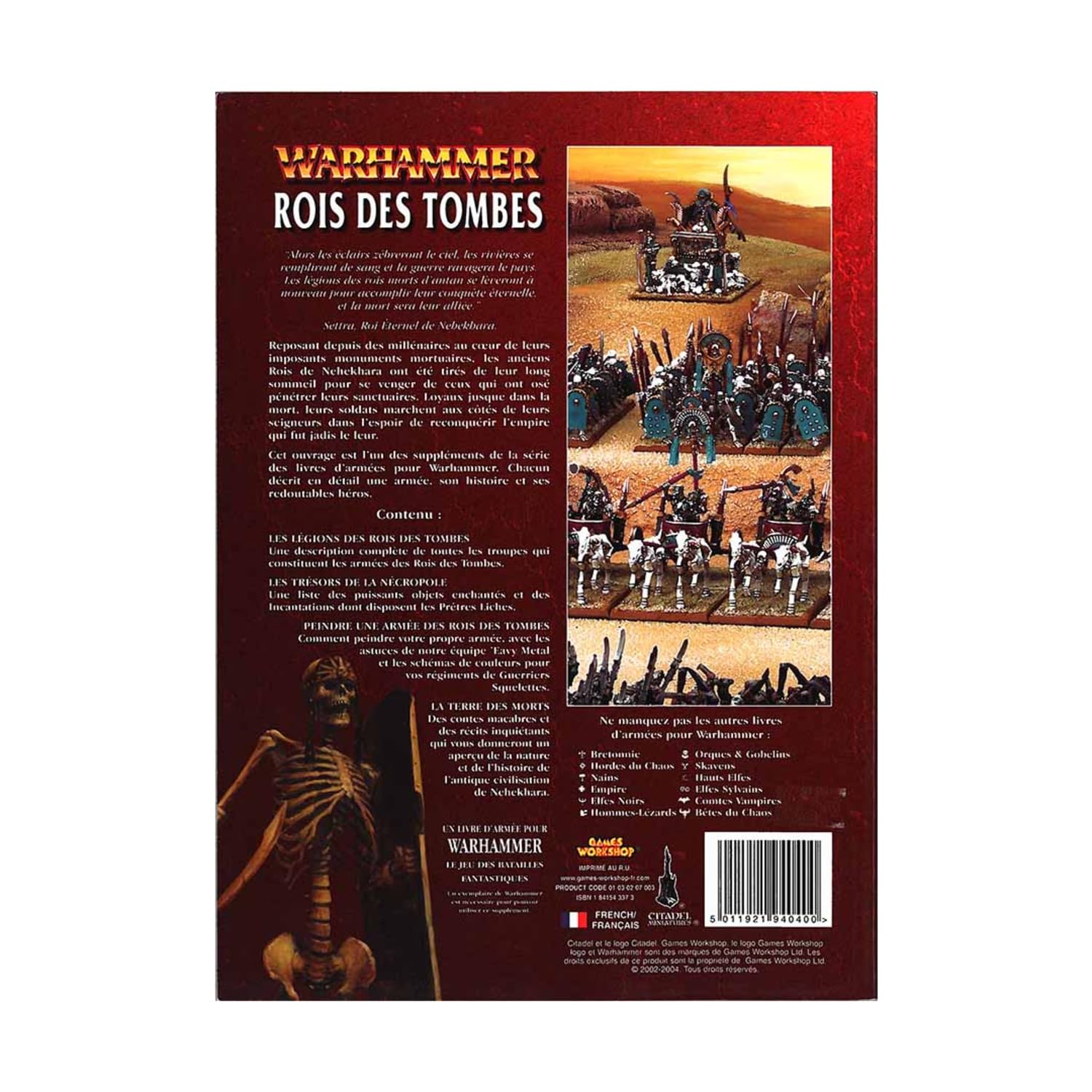 LIVRE D'ARMEE ROI DES TOMBES