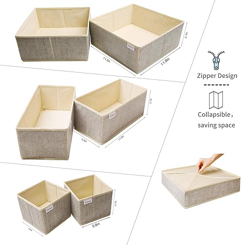 Miniatura 30 de Criusia Organizador plegable de cajones para ropa interior, divisores de armario, caja de almacenamiento para ropa, calcetines