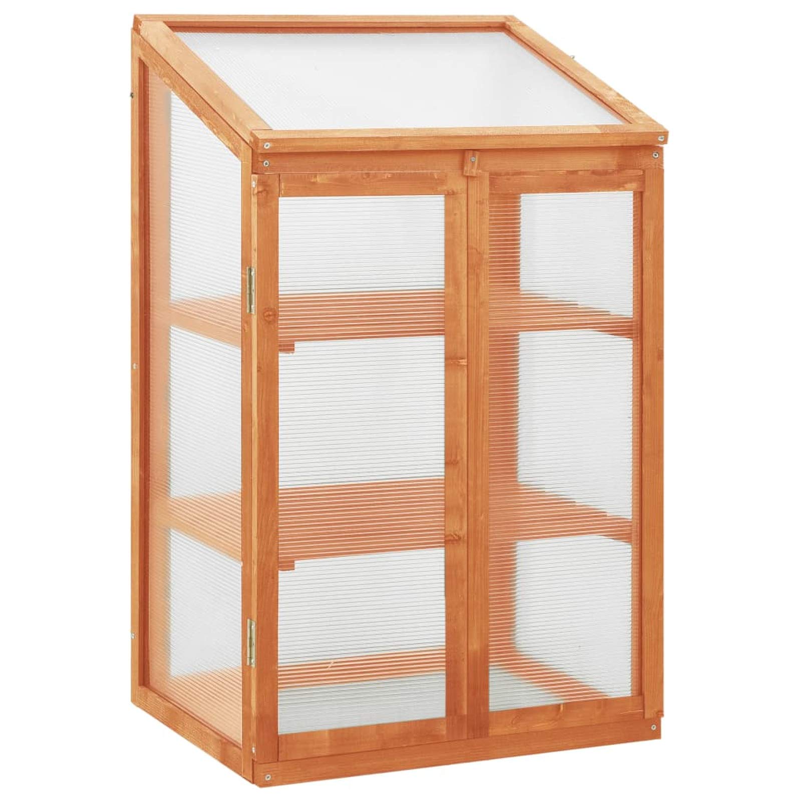 GuyAna Invernadero de Madera de Abeto 60x45x100 cm Invernadero Interior Mesa de Cultivo huerto Urbano Kit de Supervivencia huerto Urbano Exterior