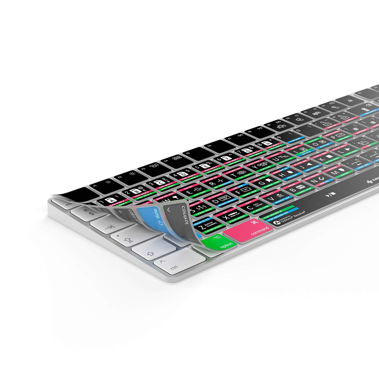 Amazon | Davinci Resolve 18、17、16 キーボードカバースキン Apple