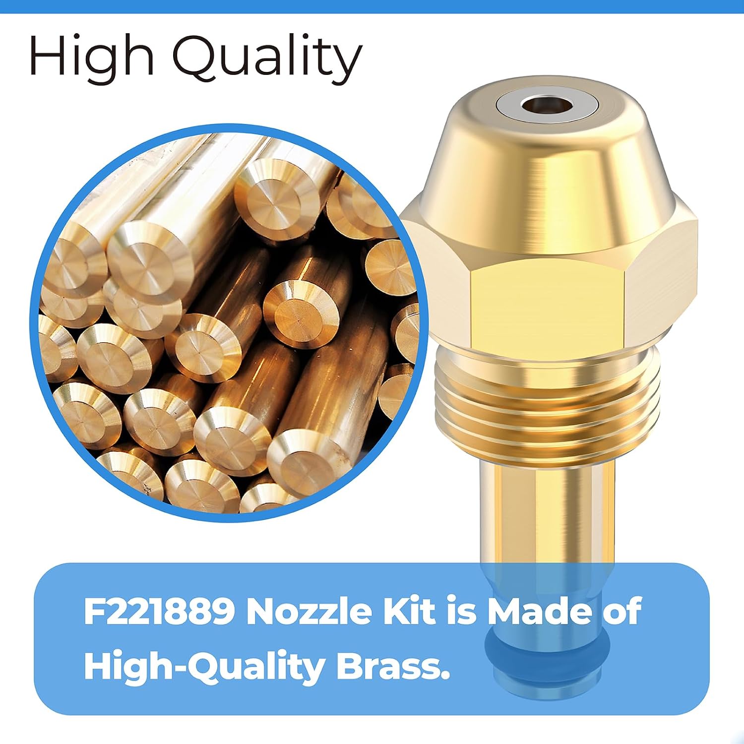 PalpitateC F221889 Replacement for Mr. Heater Nozzle Kit #28743 (2003 Models Through Current) Compatible with Mr. Heater MH175KT, MH175KTR Forced Air Kerosene Heaters