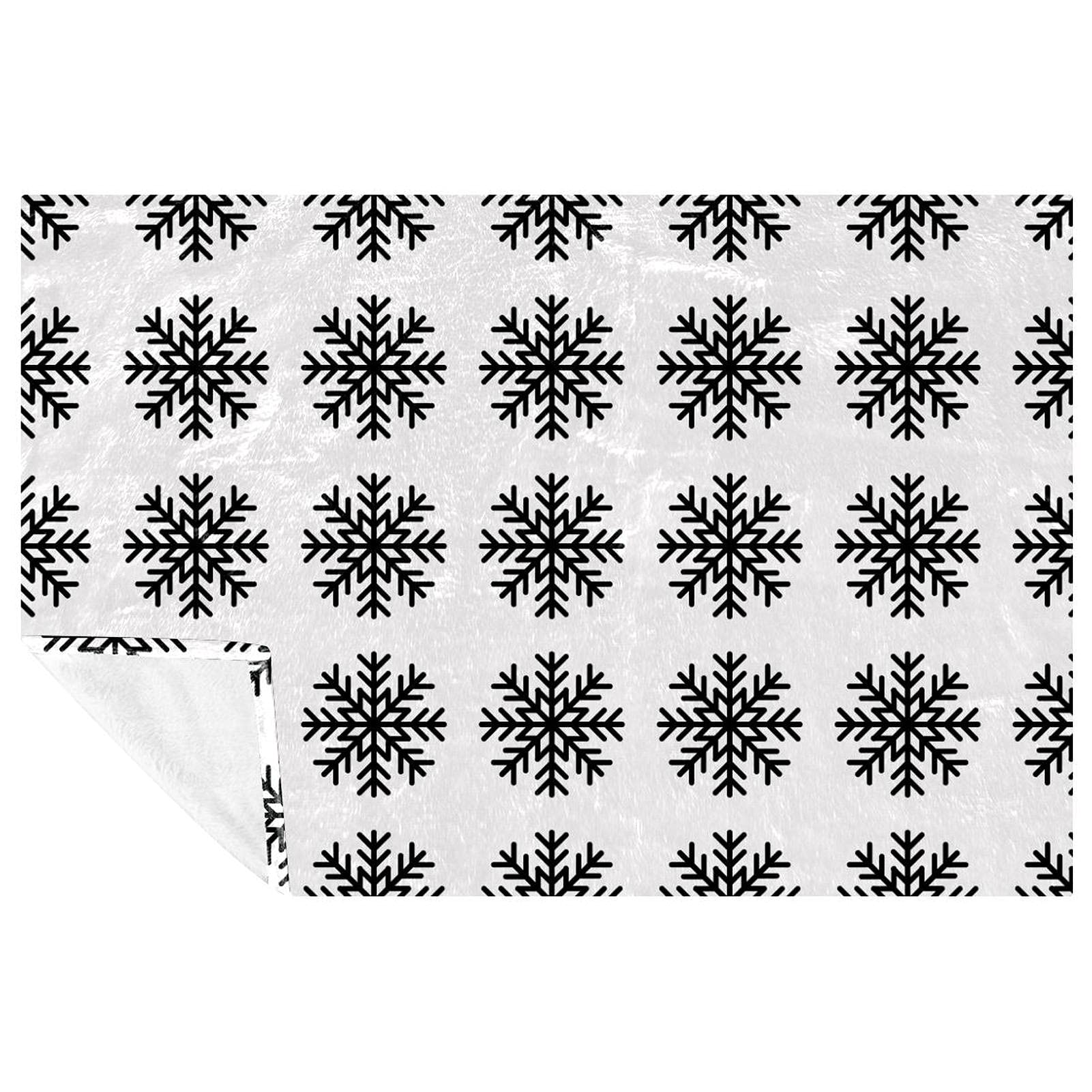 Couverture d'hiver douce motif flocon, plaid de qualité supérieure