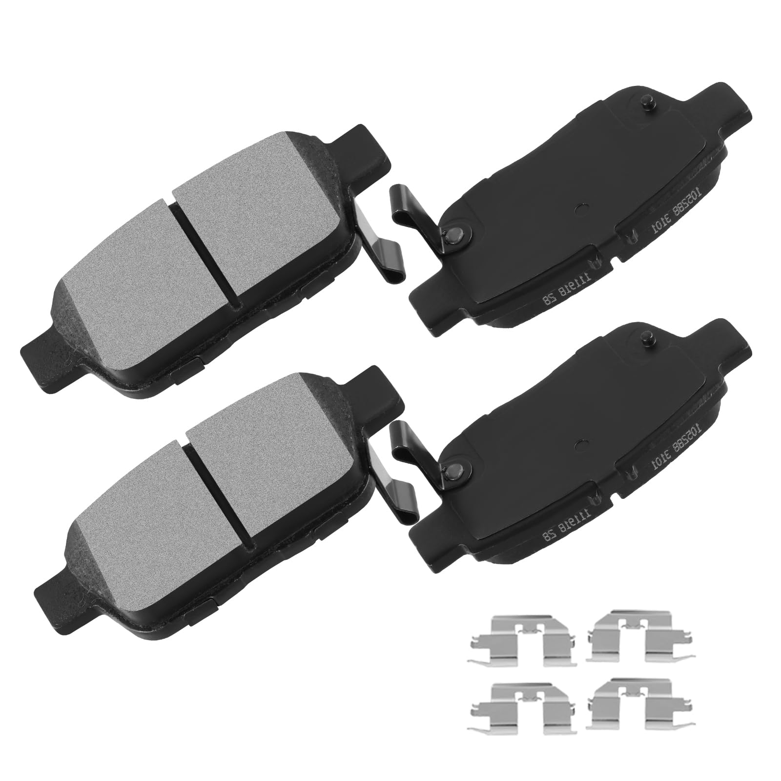 cciyu D1103 Brake Pads w/Hardware Rear Disc Brake Pad Set
