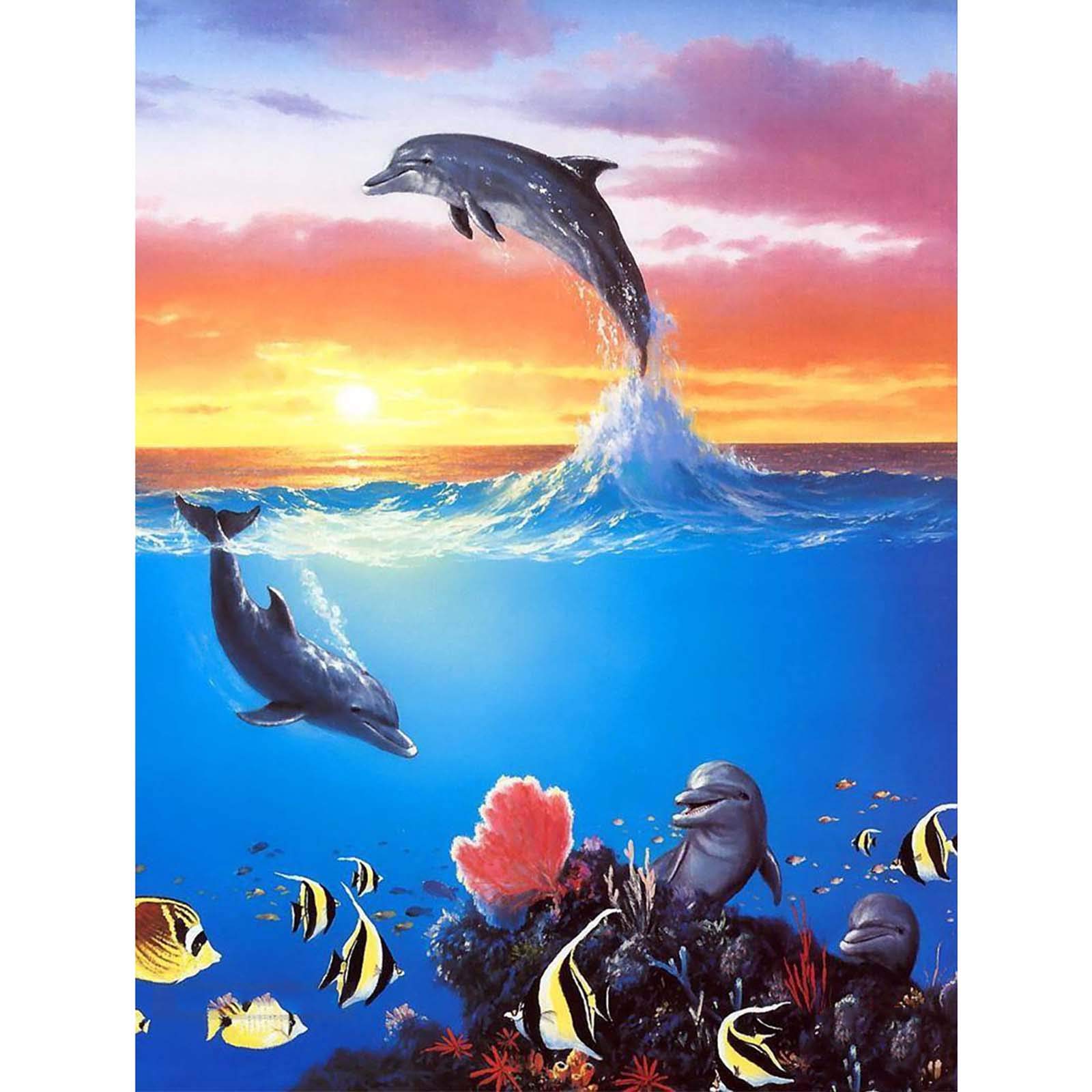 2 Quadri 5D Diamond Painting Fai-Da-Te – Kit Completo Con Tele 30x40 Cm – Aurora, Orso E Cervo Invernale – Decorazione Casa - 2