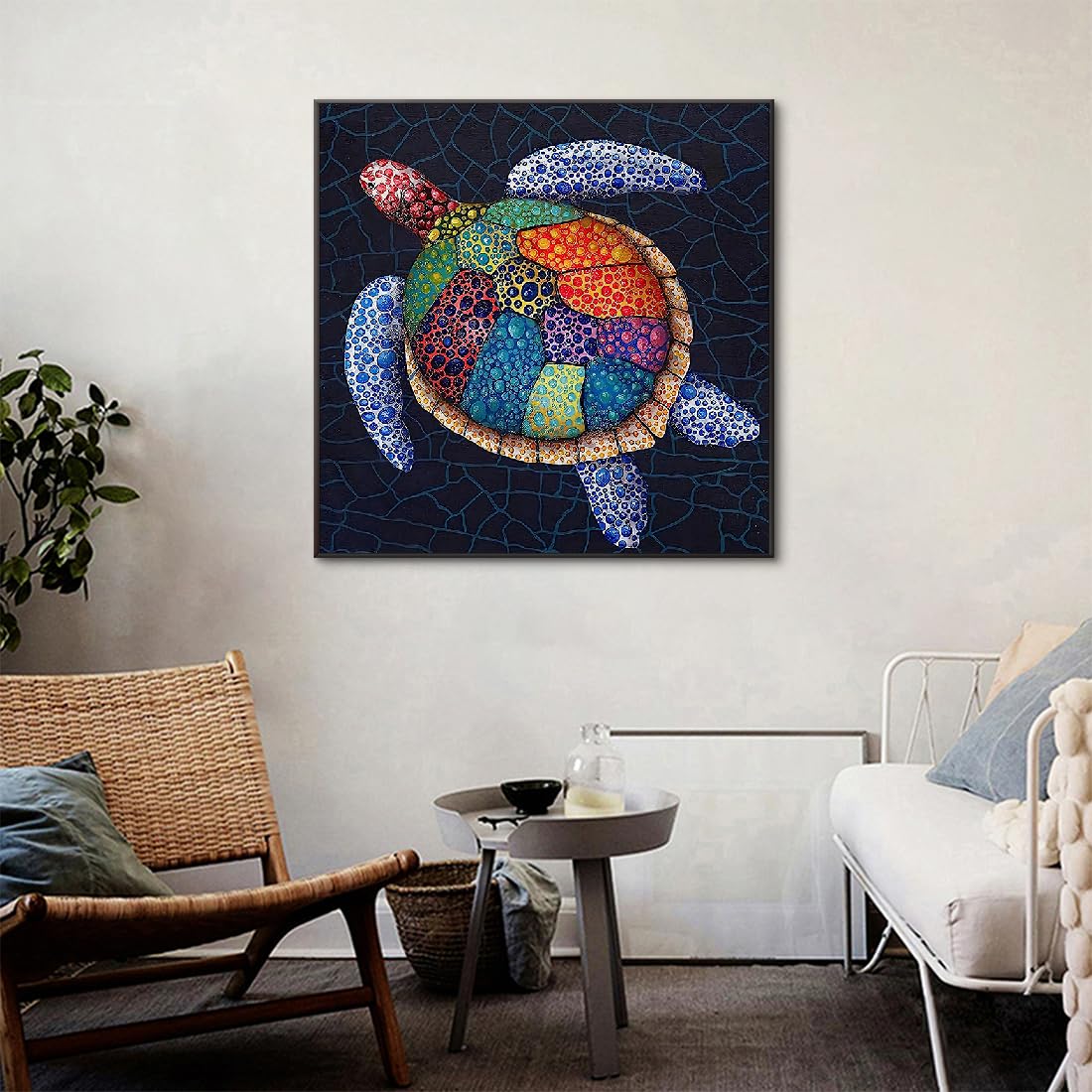 Amazon.co.jp: 海亀 アートパネル 熱帯魚 壁画 部屋の装飾壁掛け