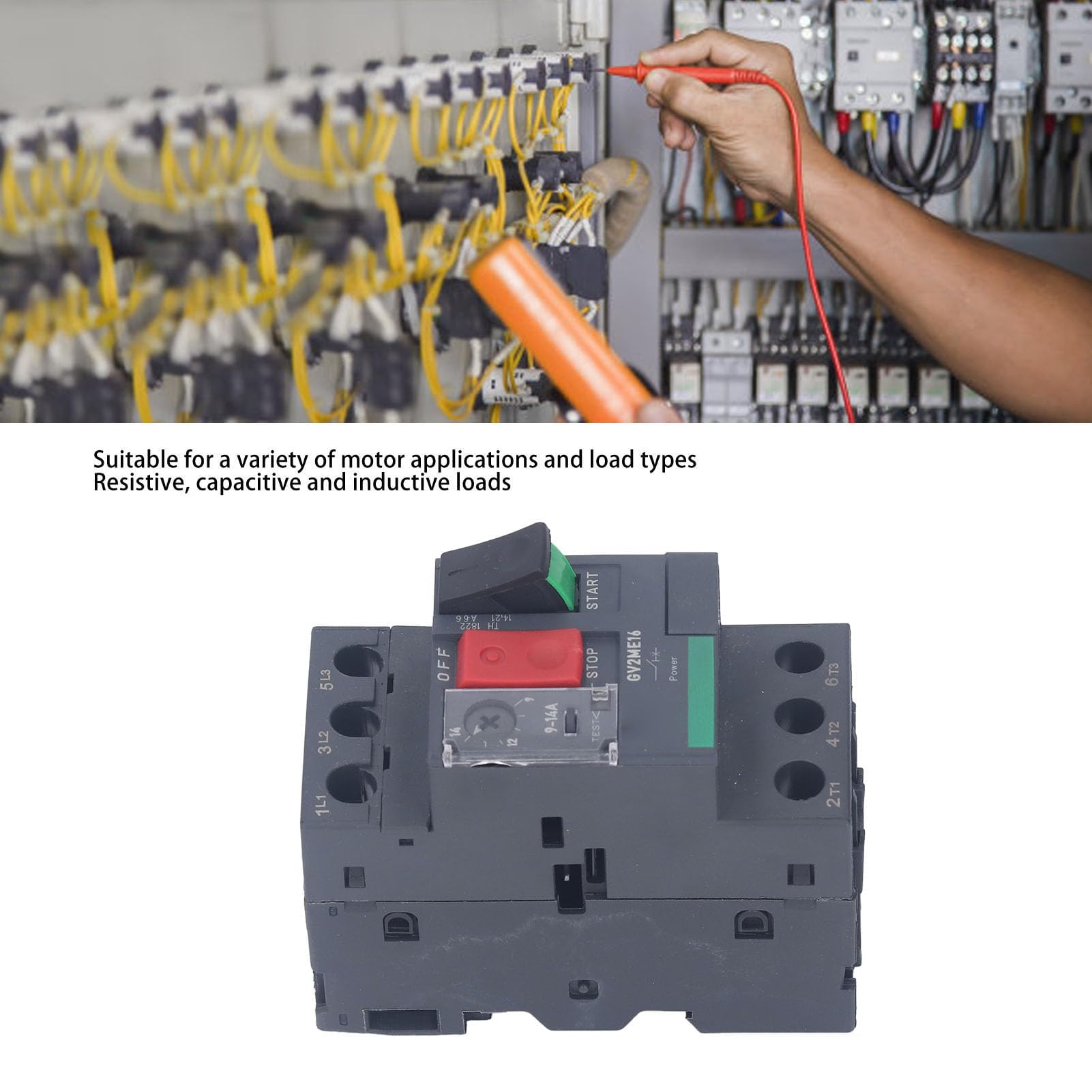 Disjoncteur Protection Moteur Thermique Magnétique Manuel AC690V avec Bouton Commande pour Applications Diverses GV2ME16 9 14A