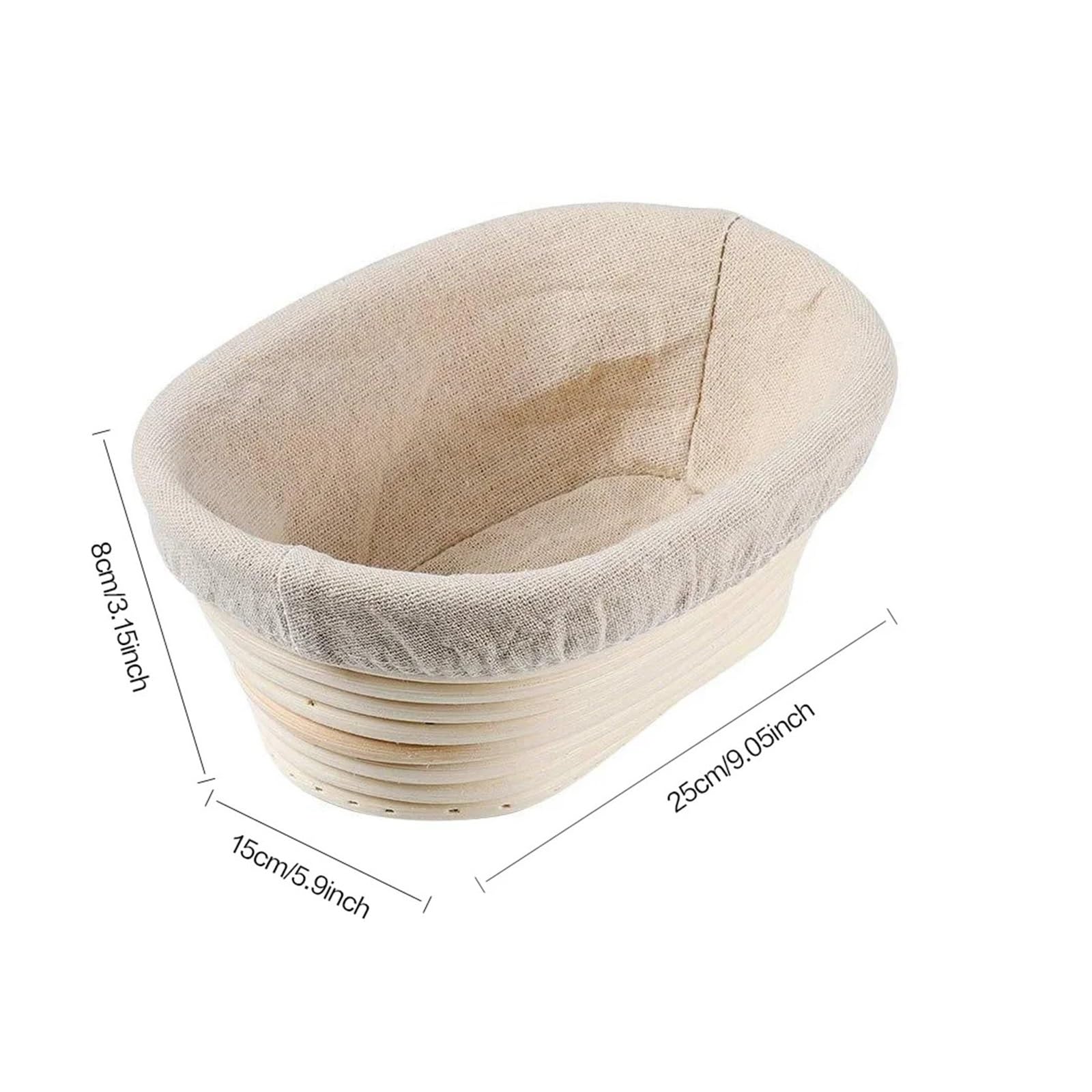 Cesta for masa madre fermentada con forro de lino for el hogar, cocina, pan, panadería, herramientas for(Oval B)