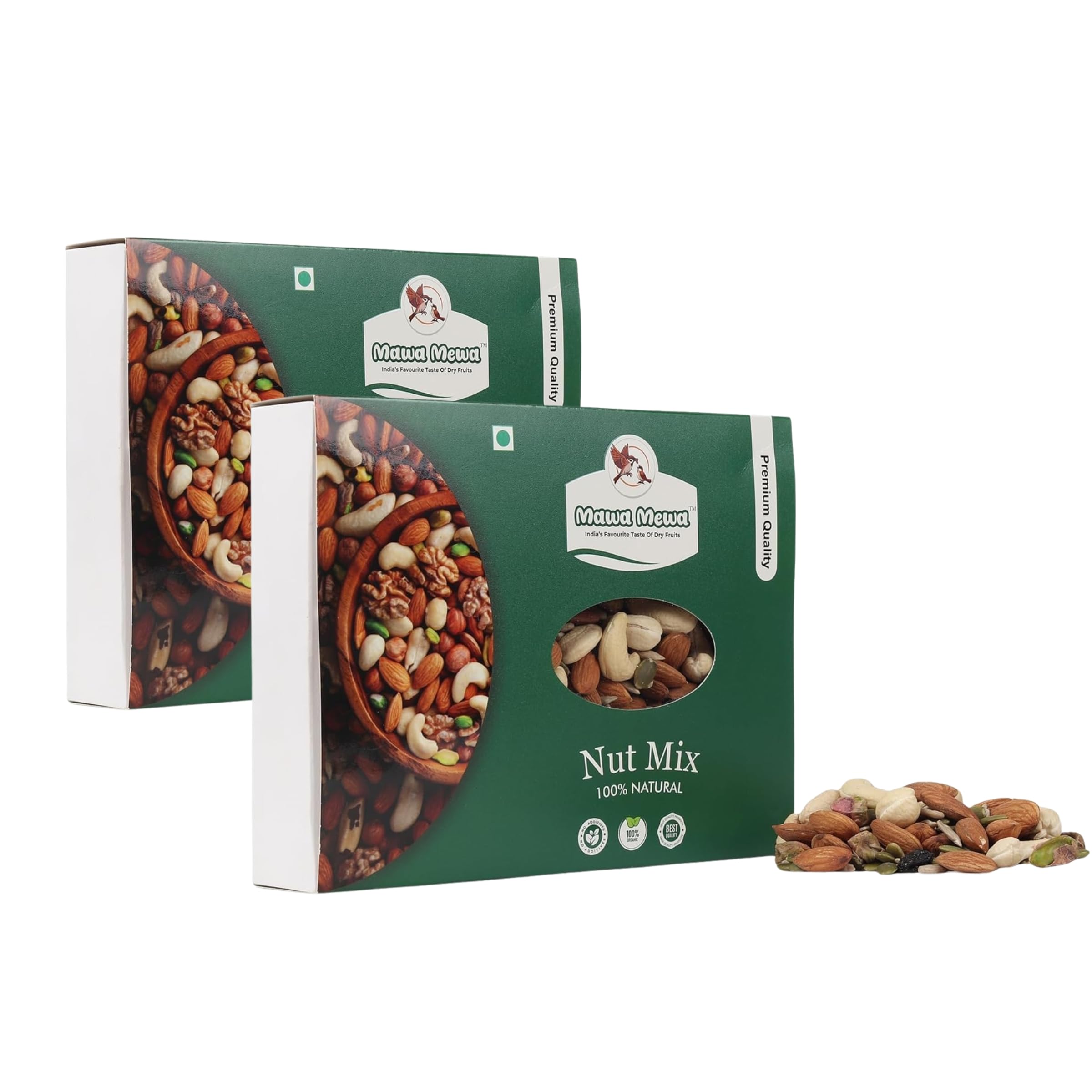 MAWA MEWA Premium Nut Mix | 100% Natural Mixed Dry Fruits | Healthy Trail Mix Snack | Almonds, Cashews, Raisins & Seeds | High Protein Energy Mix (250g, Pack of 02 Natural)-image-43