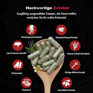 4 Capsules Preparation for Men with Ginseng Ginkgo
