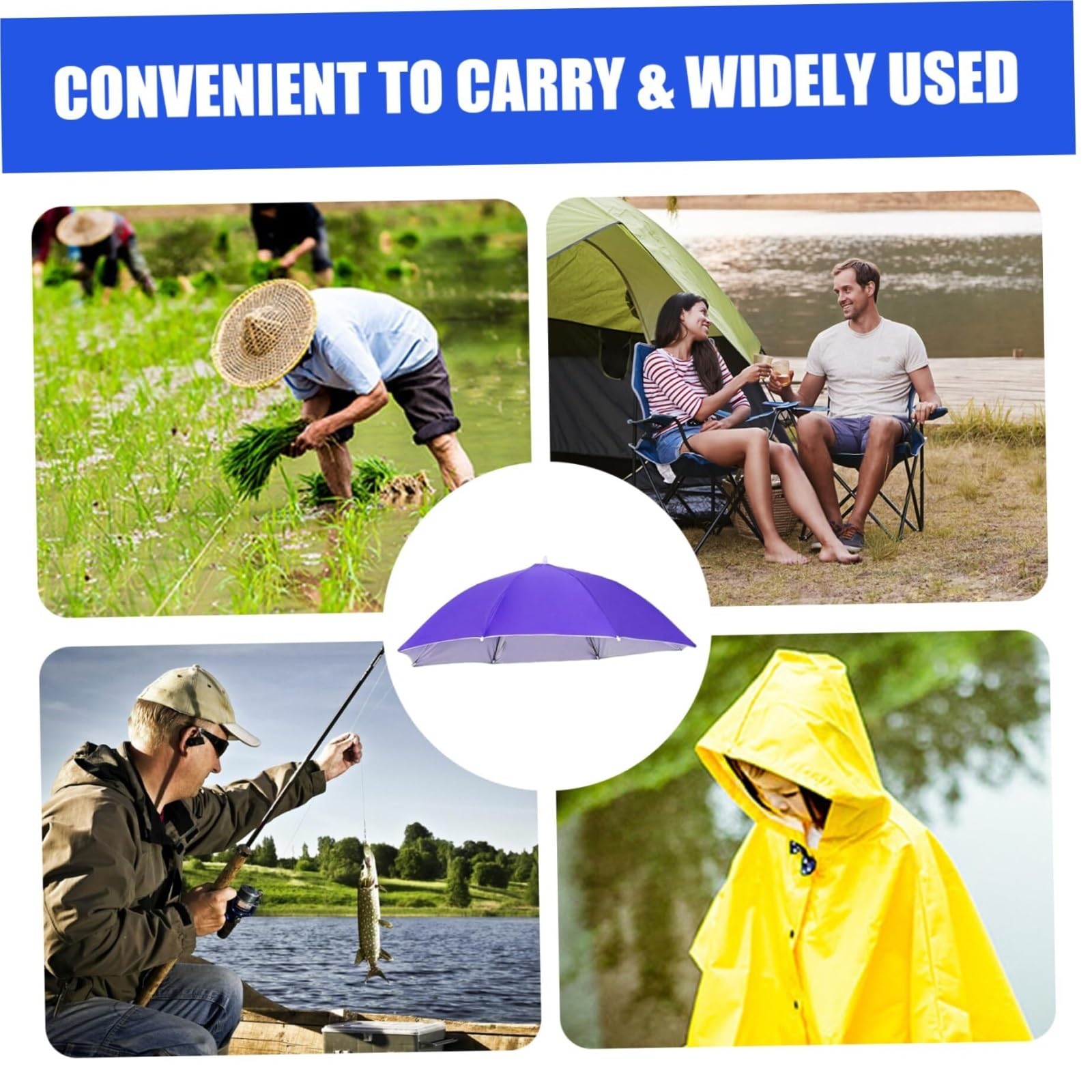 Przeciwsłoneczny Parasol Wędkarski Lekki Kapelusz-parasol Wędkarski Z Ochroną UV I Gumką Ogrodnictwa(Pink)