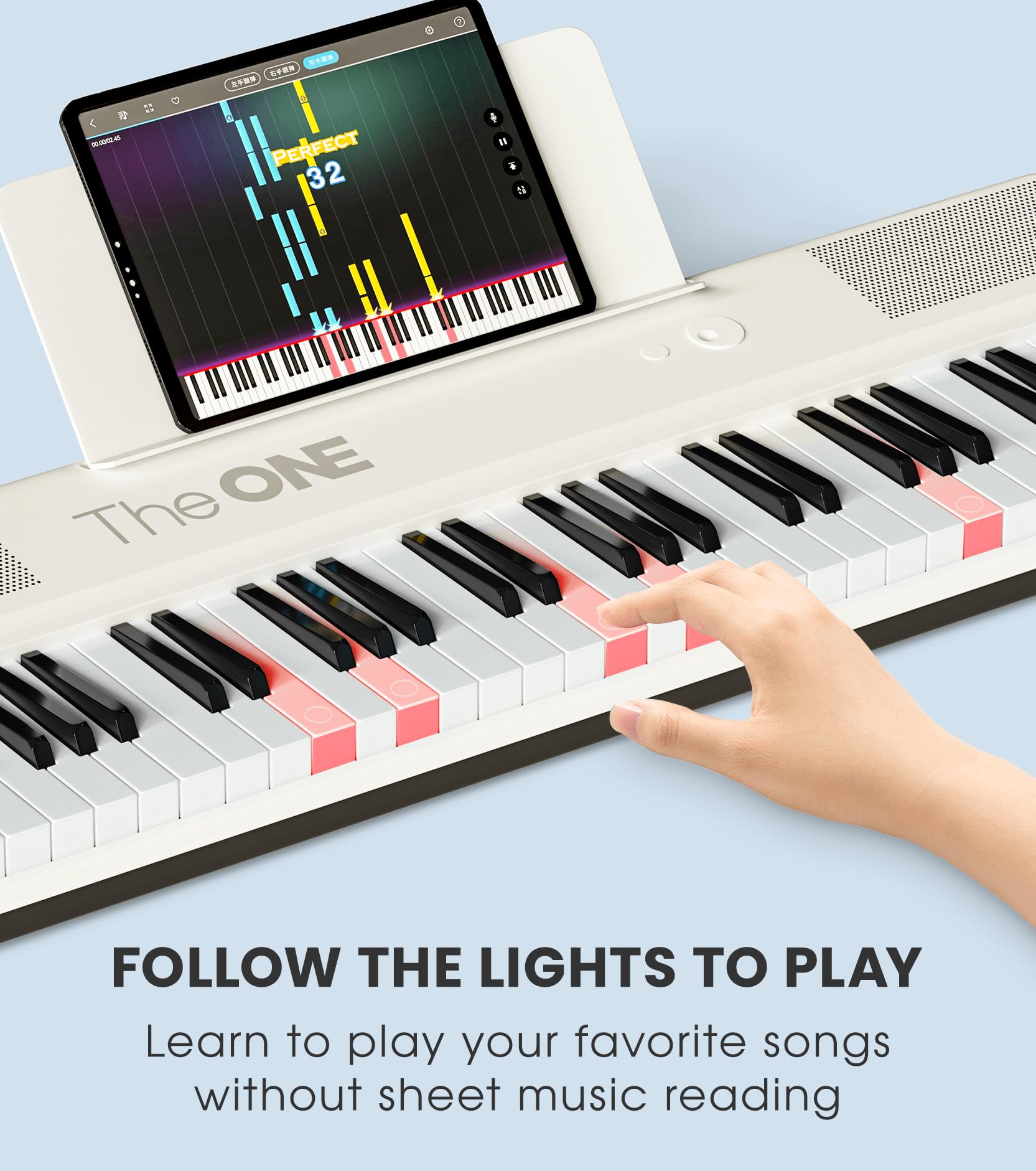 The ONE Smart Piano Light（ホワイト／61鍵） Amazon.com: The ONE Smart Keyboard COLOR 61 Lighted Keys
