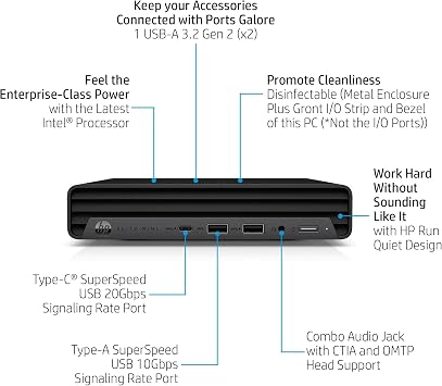 HP Elite Mini 800 G9 with Intel Core i5-14500, Idea for Business & Home use