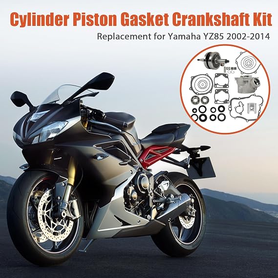 labwork An Engine Cylinder Piston Gasket Crankshaft Kit Replacement for Yamaha YZ85 2002-2014