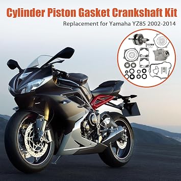 labwork An Engine Cylinder Piston Gasket Crankshaft Kit Replacement for Yamaha YZ85 2002-2014