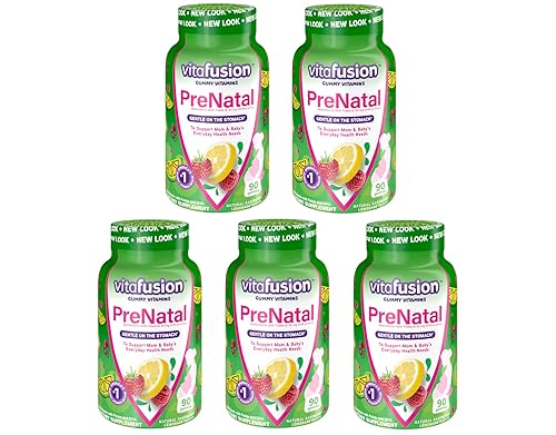 Vitafusion Vitaminas prenatales, gomitas, 90 unidades (paquete de 5 (90 unidades)