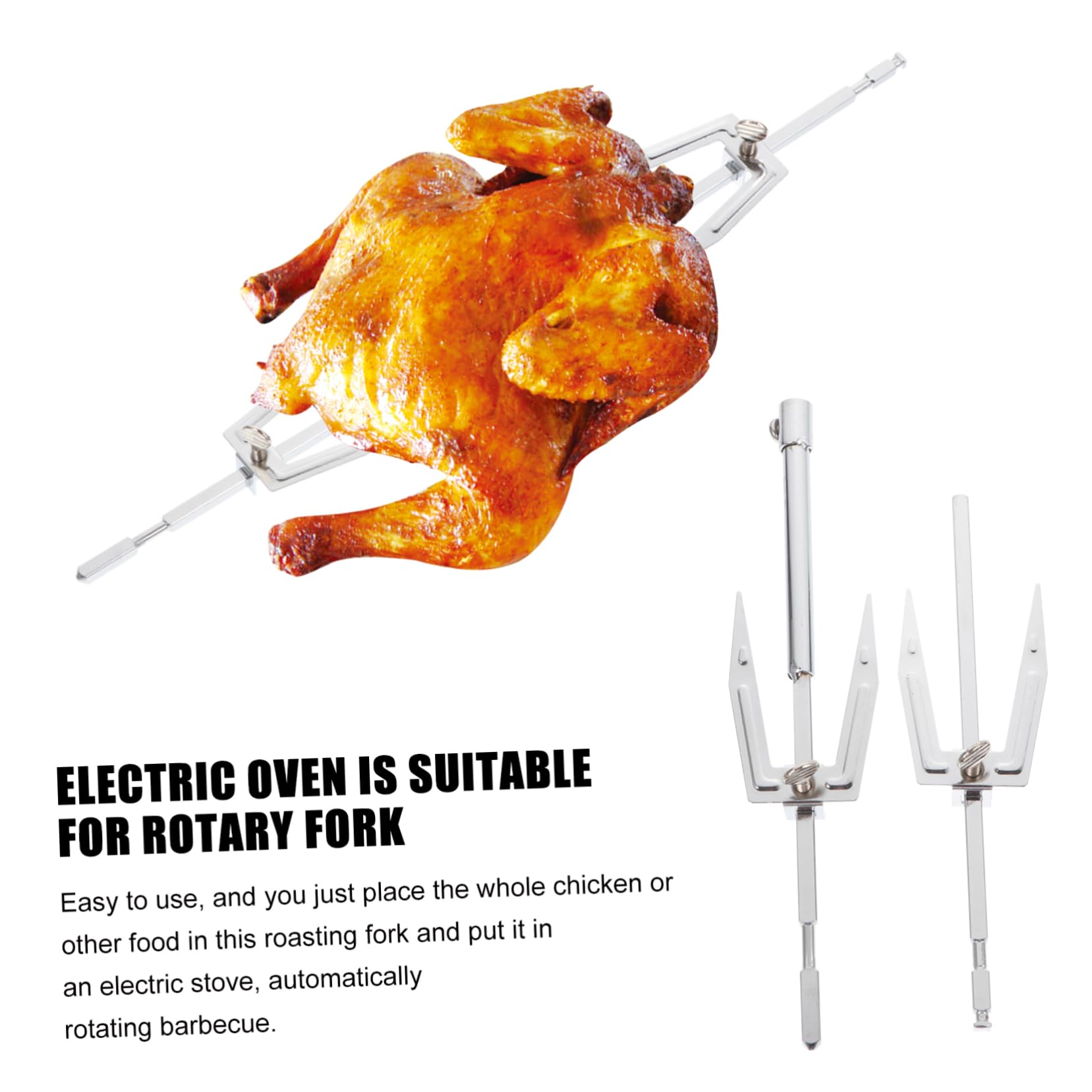 Alipis 2pezzi Rotantper Arrosto Inossidabile Professionalper Bbq Per e Facile Per e Camping
