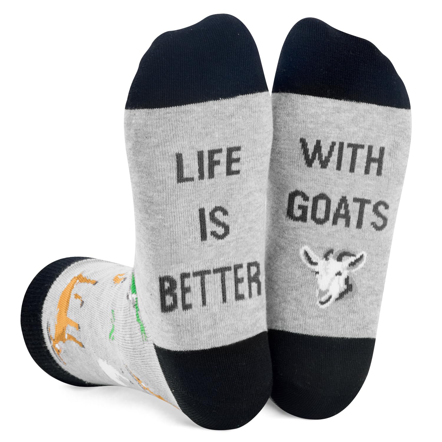 ZmartUnisex Funny Goat Gifts for Goat Lovers Men Sheep Gifts,Novelty Goat Socks Women Silly Farm Animal Socks Girls
