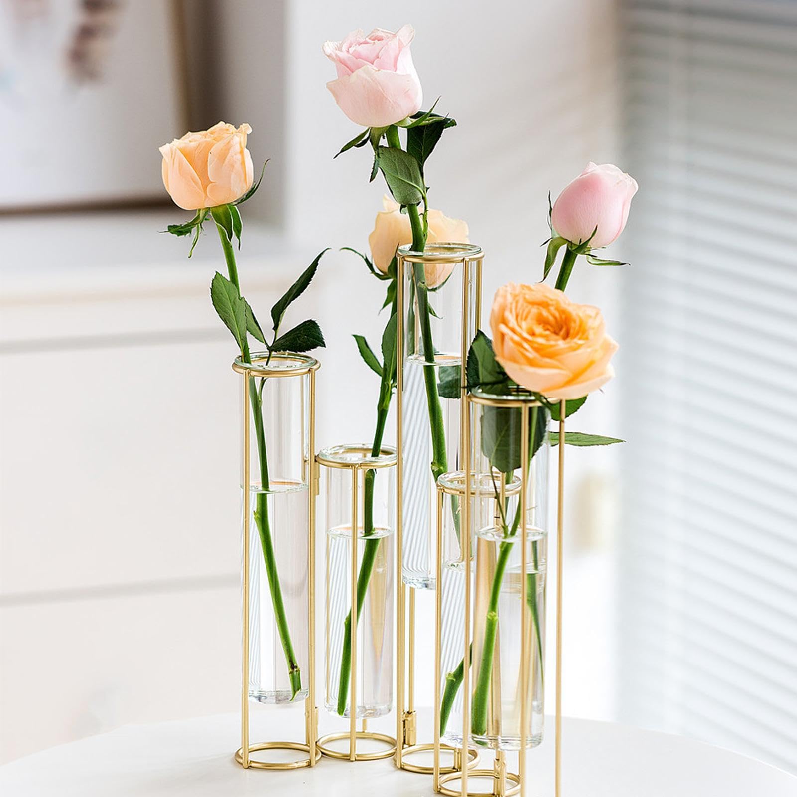 Klappbare Blumenvase, Reagenzglas Blumenvase, Hydroponik Reagenzglasvase, Dekoration