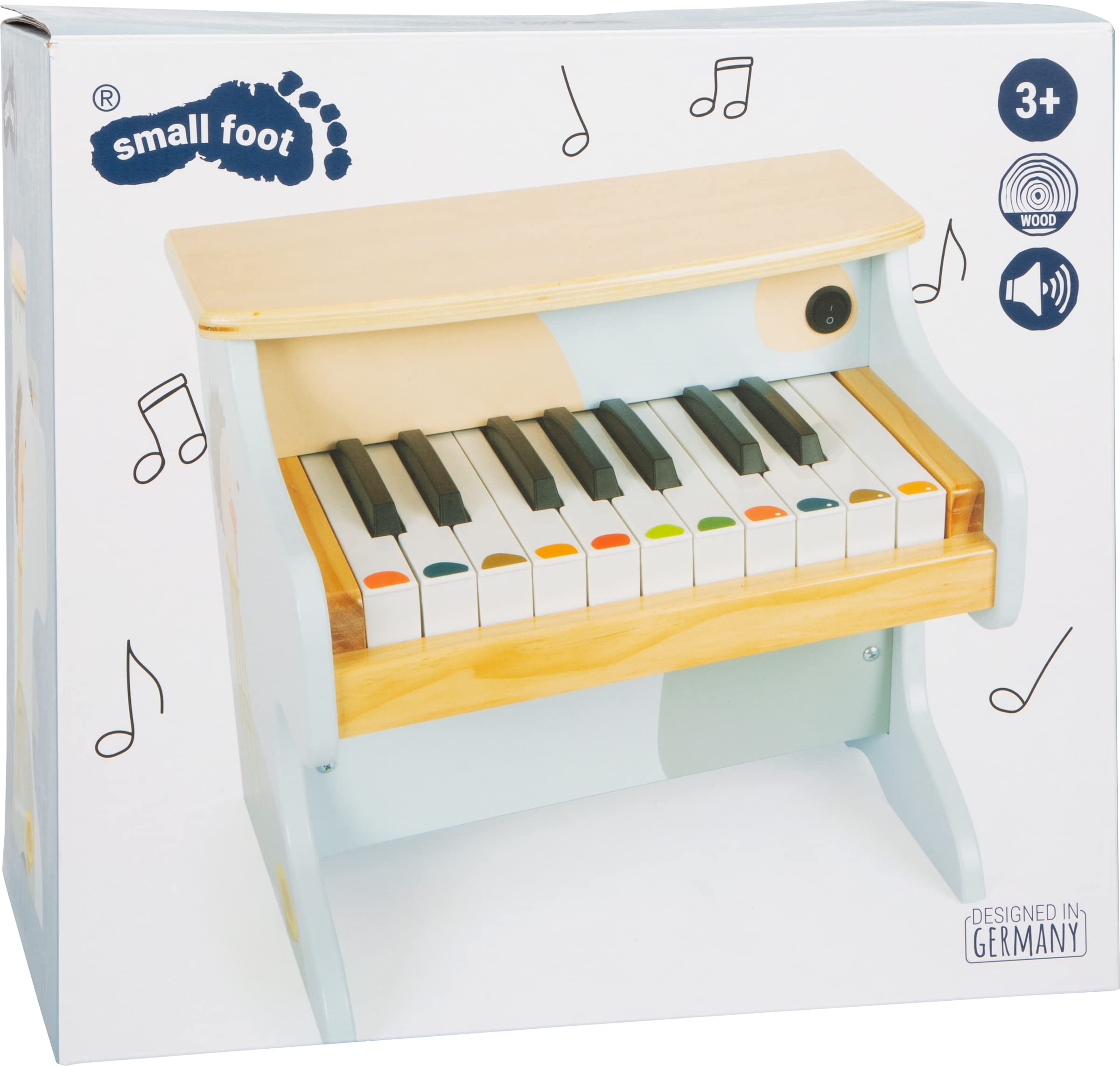 Small Foot Pianino zabawkowe "Groovy Beats", pianino dla dzieci od 3 lat, idealne do wczesnej edukacji muzycznej