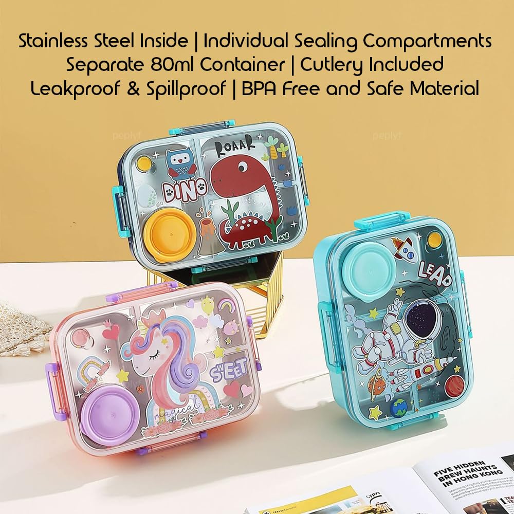 KIDZY Lunchbox: Leakproof Stainless Steel for Kids -3