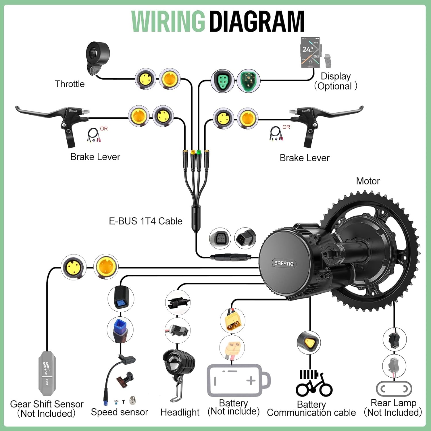 BAFANG Mid Drive Kit Wiring Diagram