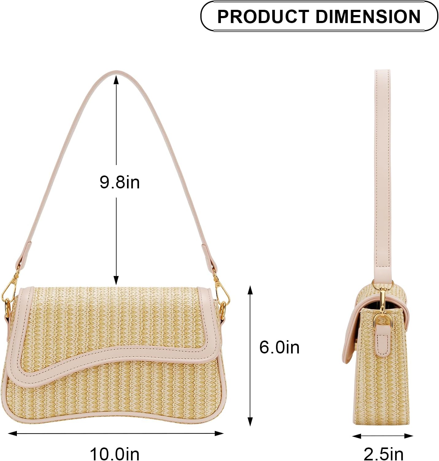 KKXIU Shoulder Bag for Women Small Clutch Purses Cute Hobo Handbag Trendy Underarm Bag - Image 6