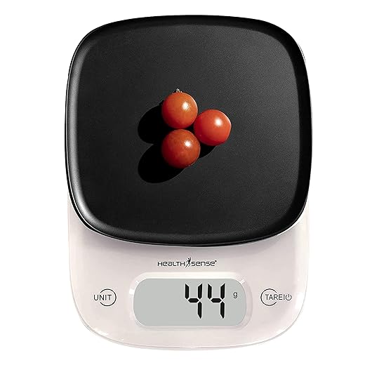HealthSense Kitchen Weight Scale with LCD Display